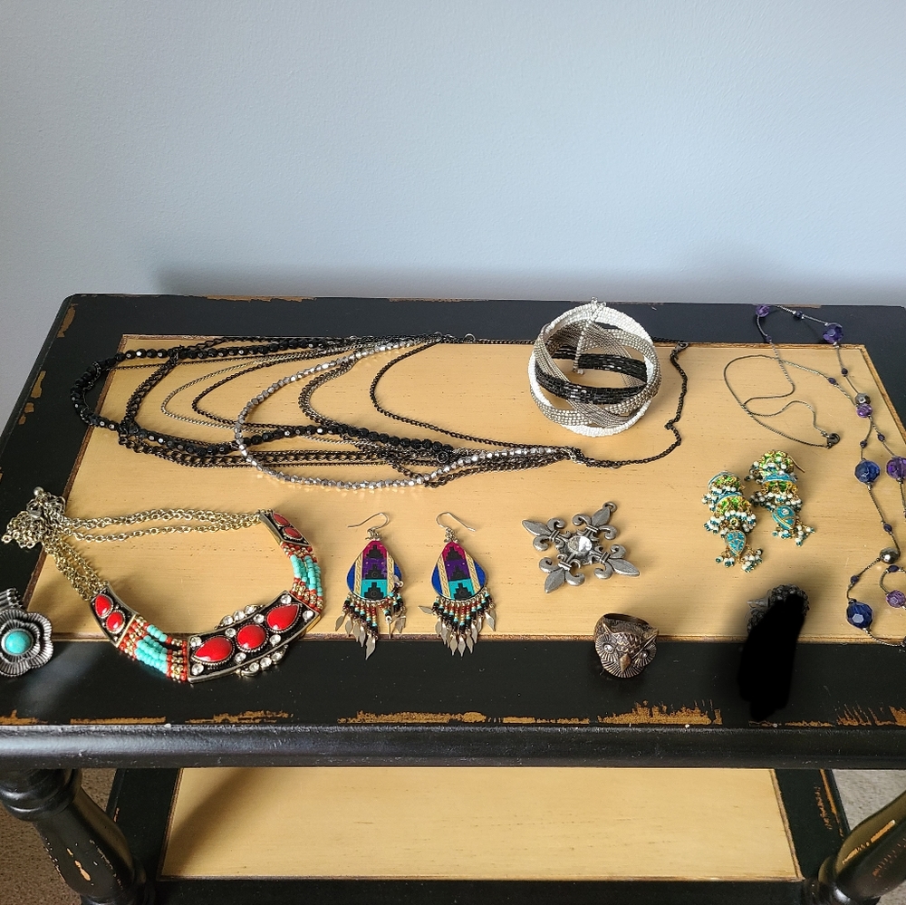 Jewelry bundle. Necklaces Bracelets Rings Earrings